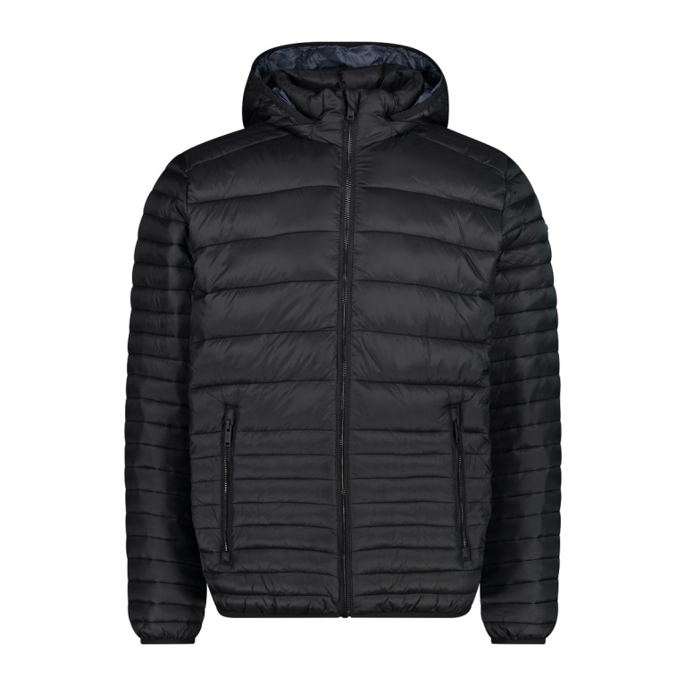 CMP quilted jacket with hood and 3M Thinsulate padding black men